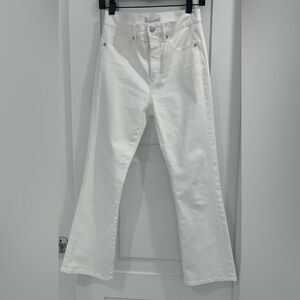 LOFT White The Kick Crop Jeans, Size 26/2